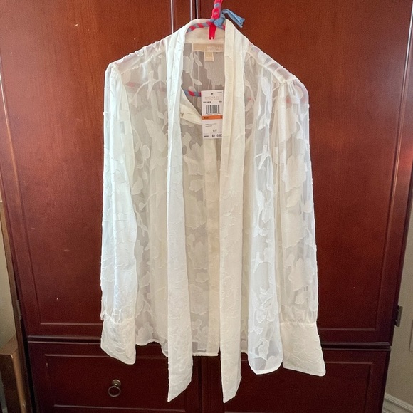 NWT Michael Michael Kors button up white blouse - Picture 1 of 4